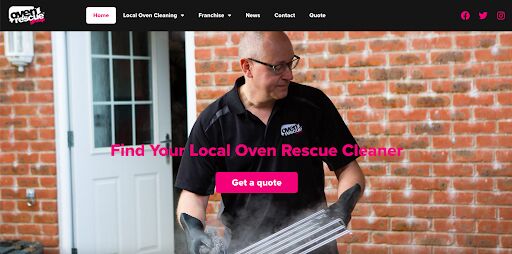 Oven Rescue homepage